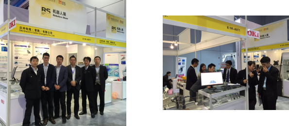 Interview with staff at the Oki Electric Cable Changshu Co., Ltd.'s booth