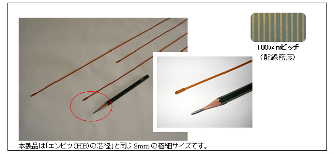 本製品は「エンピツ（HB）の芯径」と同じ2mmの極細サイズです。
