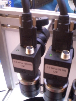OKI IEEE1394.b cable connected to PointGrey cameras