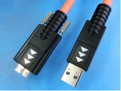 USB3 Vision-compatible active optical cables 