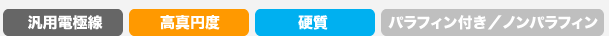 [汎用電極線][高真円度][硬質][パラフィン付き／ノンパラフィン]